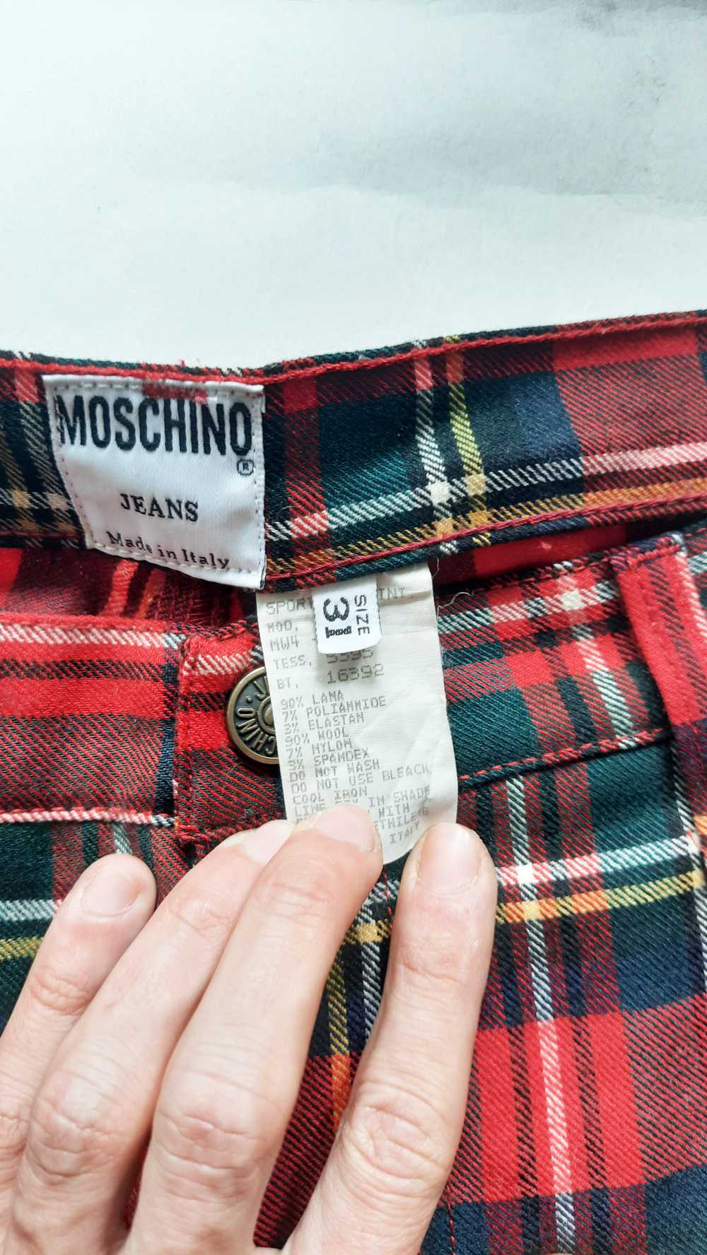 Vintage - Moschino Jeans Tartan Trousers - image 4