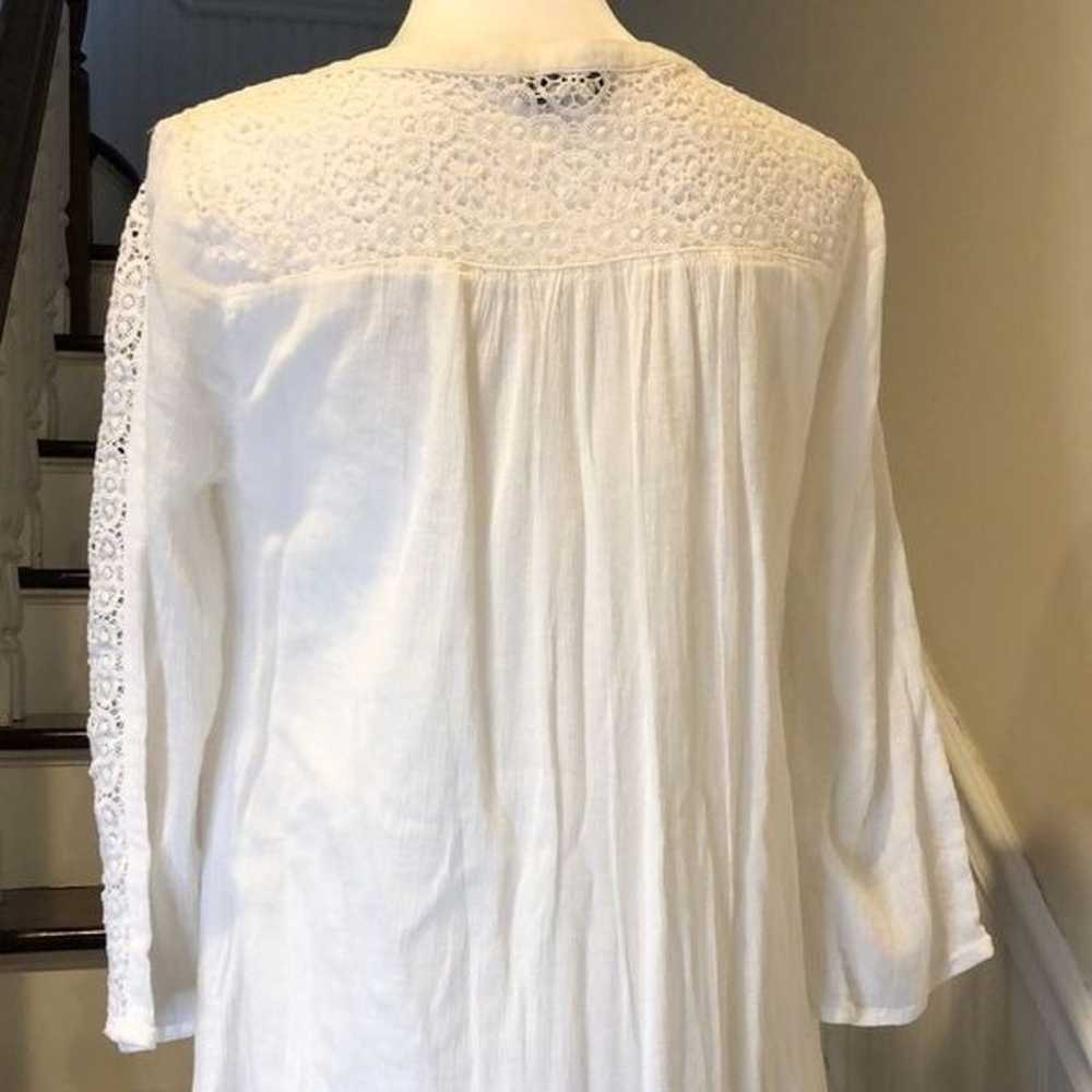 LUCKY BRAND Fully Lined White Crochet Long Sleeve… - image 6