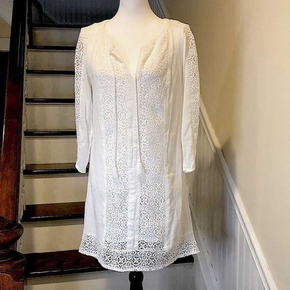 LUCKY BRAND Fully Lined White Crochet Long Sleeve… - image 9