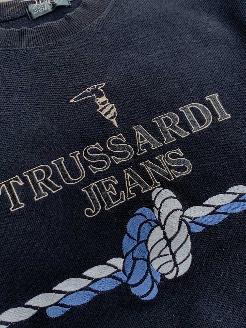 Vintage - Vintage Trussardi Embroidered Logo Crew… - image 2