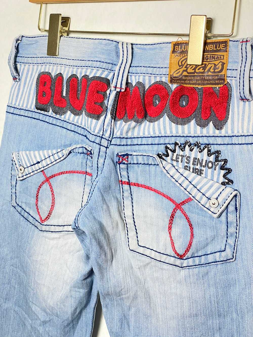 Vintage - Vintage Blue Moon Printed Denim / Under… - image 7