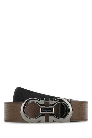 Salvatore Ferragamo Brown Leather Reversible Belt