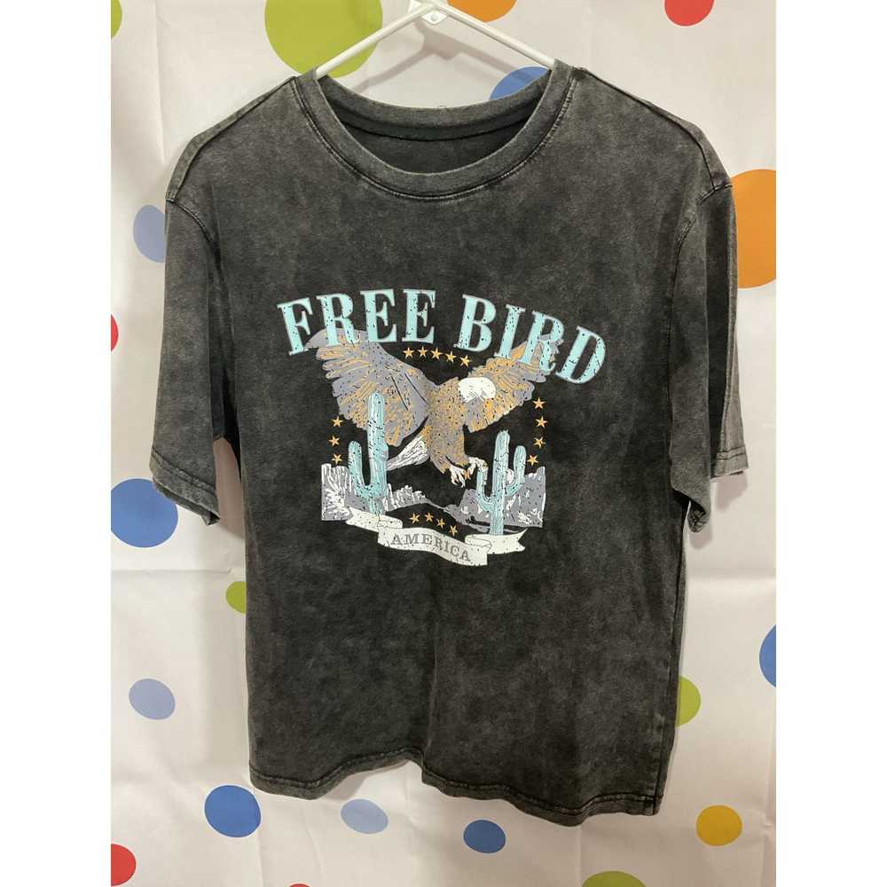 Vintage 90’s FREE BIRD Tee Unisex Size Small Black - image 2
