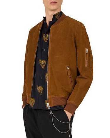 The Kooples Suede Leather Bomber