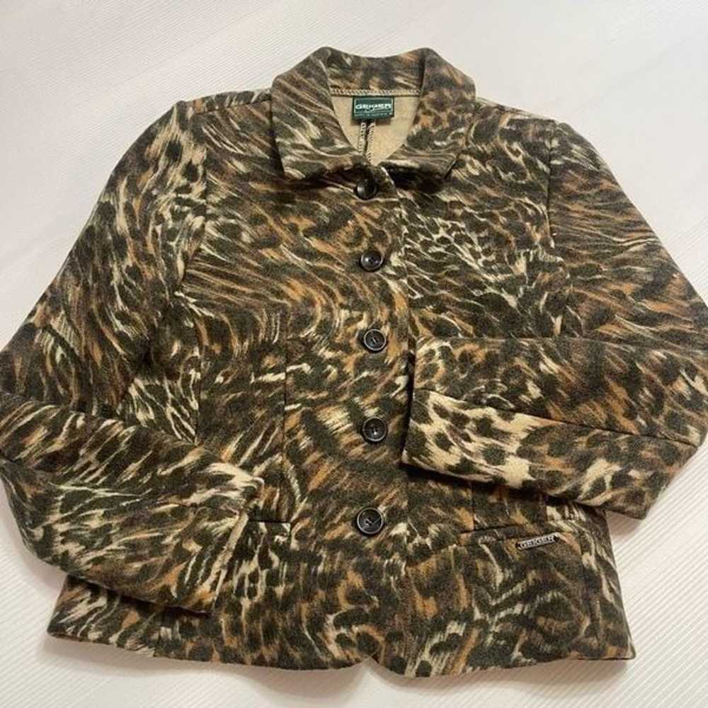 Geiger Collections Leopard Wool Blazer Jacket Siz… - image 1