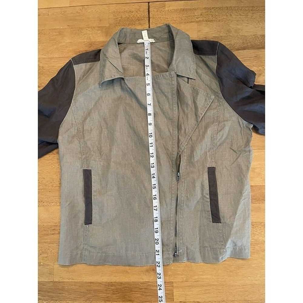 Eileen Fisher Asymmetrical Zip Moto Jacket-Org Li… - image 4