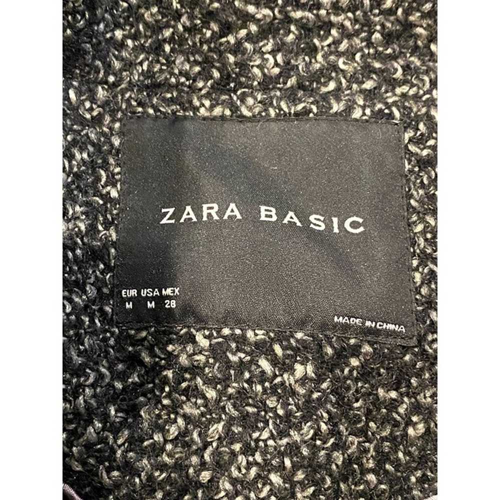 ZARA Basic Wool Long Sleeve Collard Belted Button… - image 10