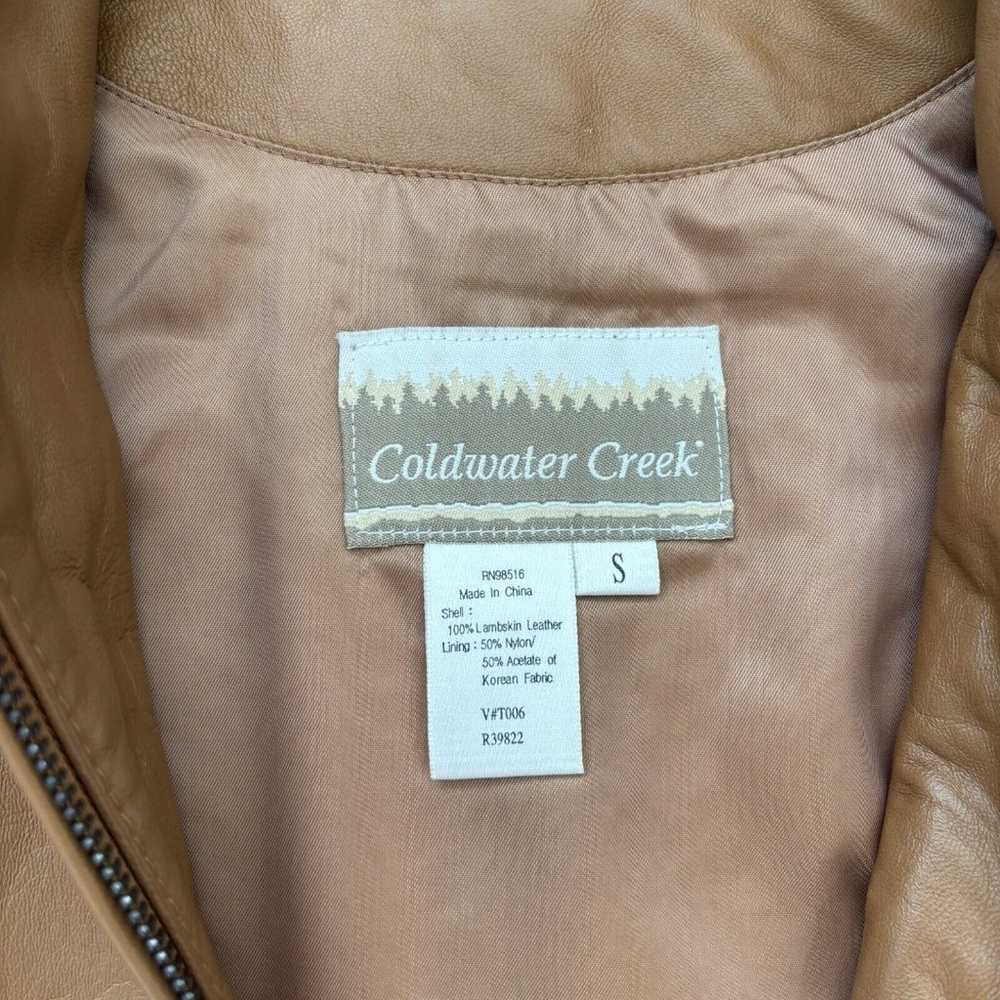 Coldwater Creek Medium Lambskin Jacket Tan Leathe… - image 2