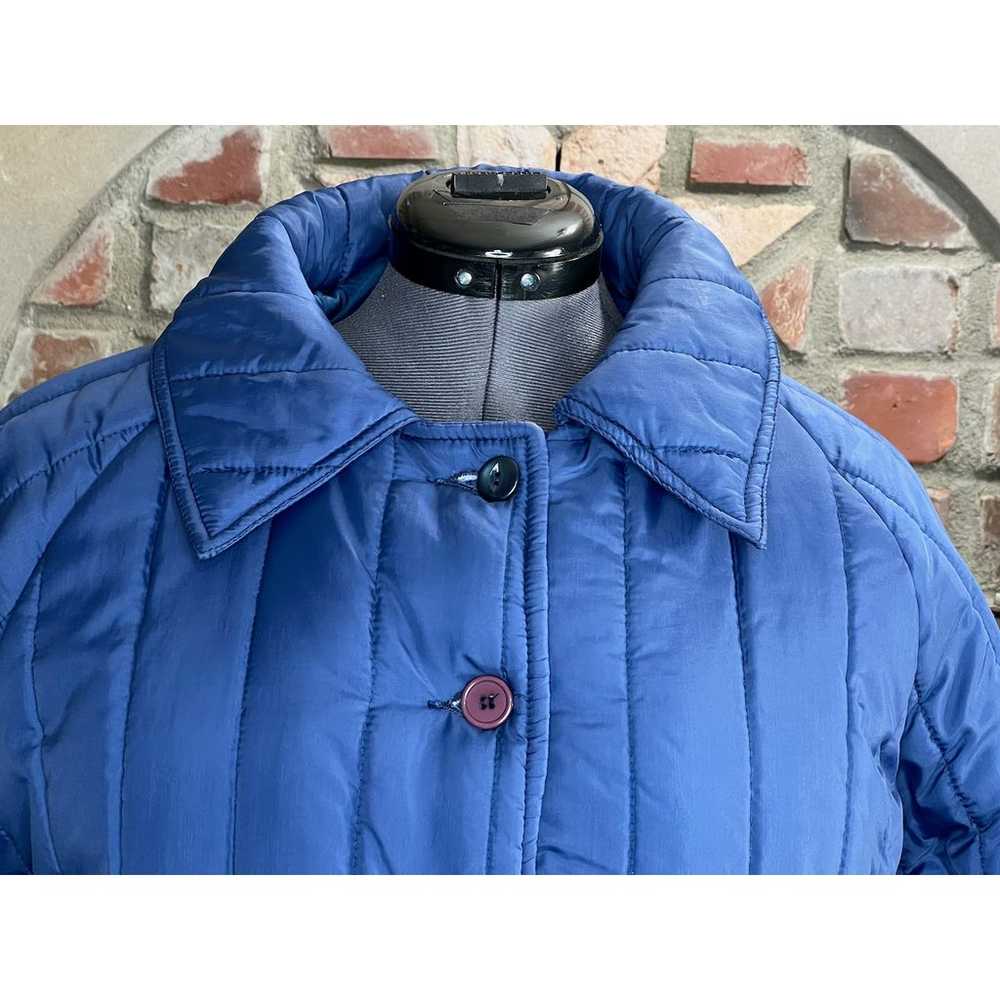 puffer down coat Blue ski coat 1970s - image 3