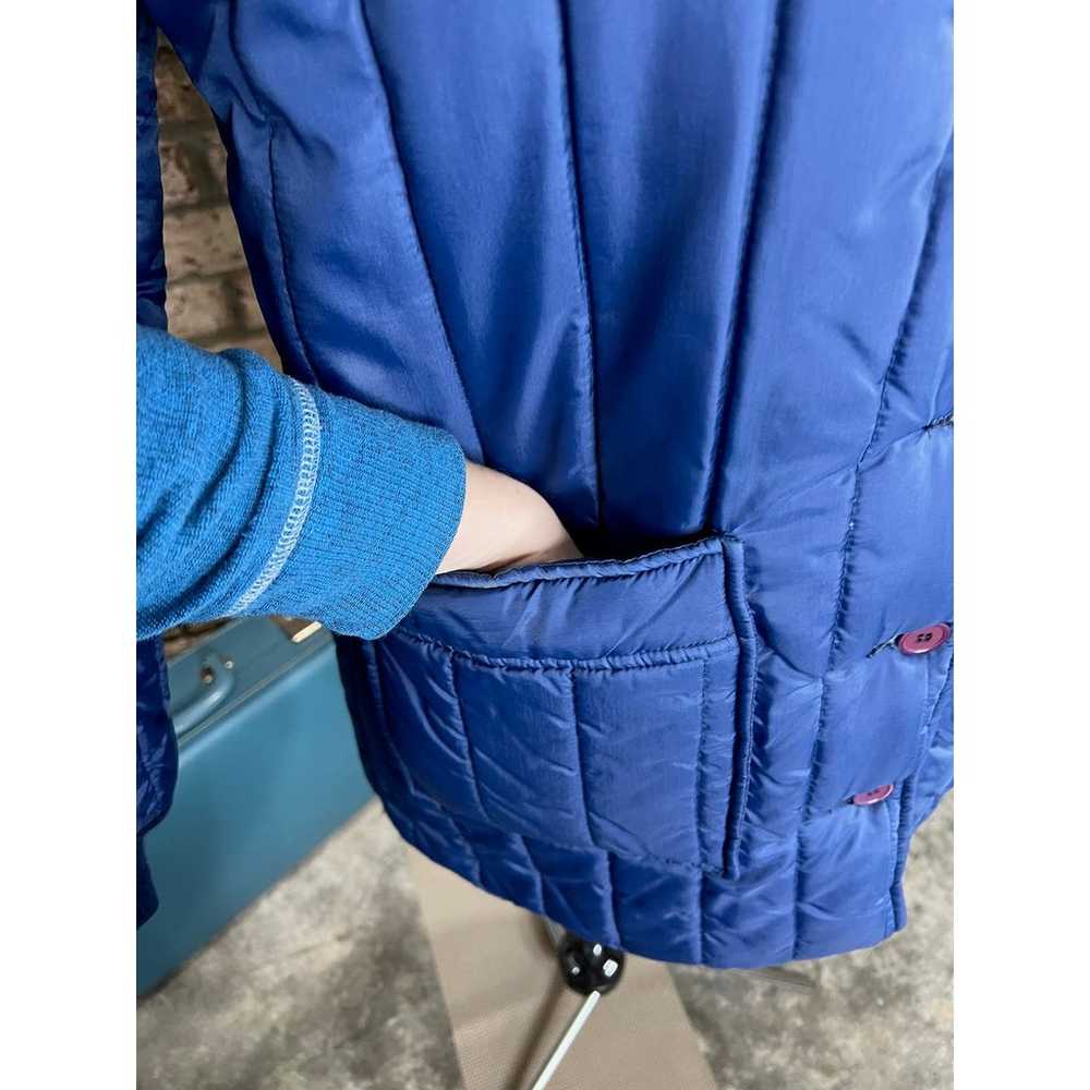 puffer down coat Blue ski coat 1970s - image 5