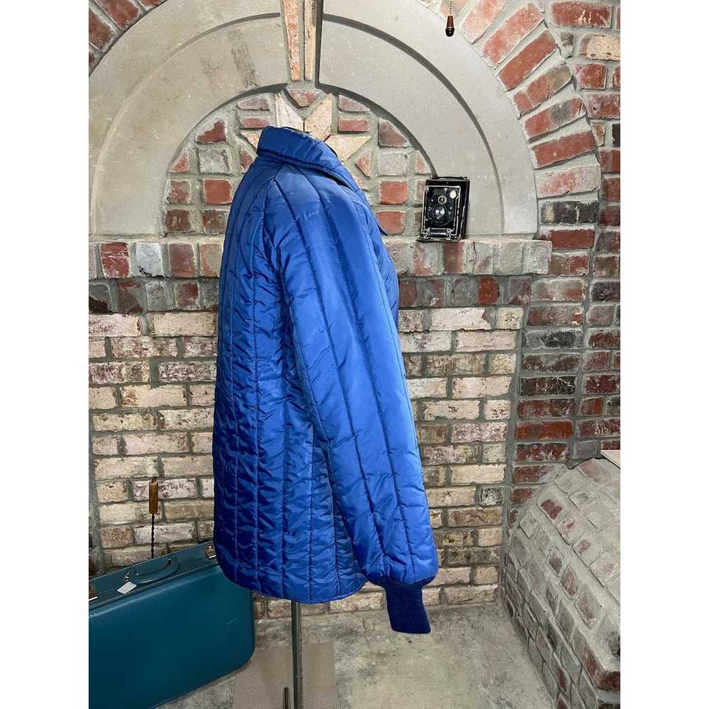 puffer down coat Blue ski coat 1970s - image 8