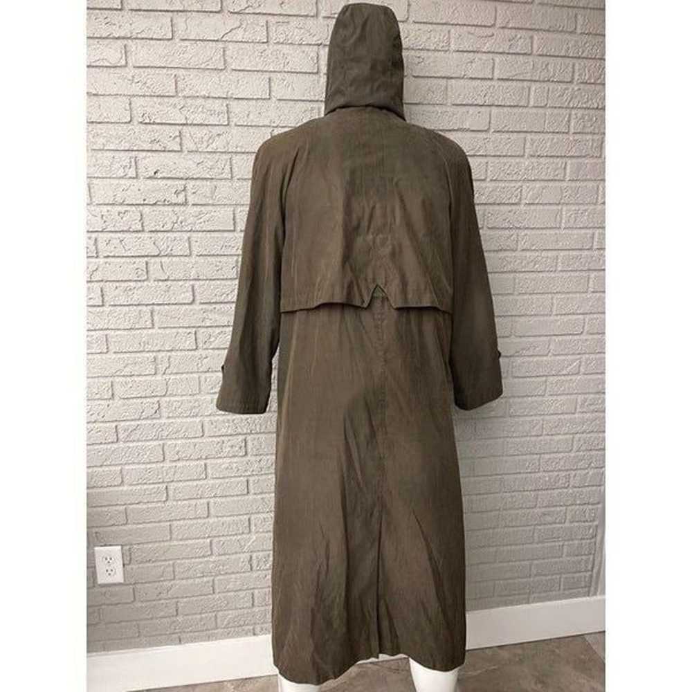 Bill Blass Long Trench Coat with Removable Hood /… - image 2