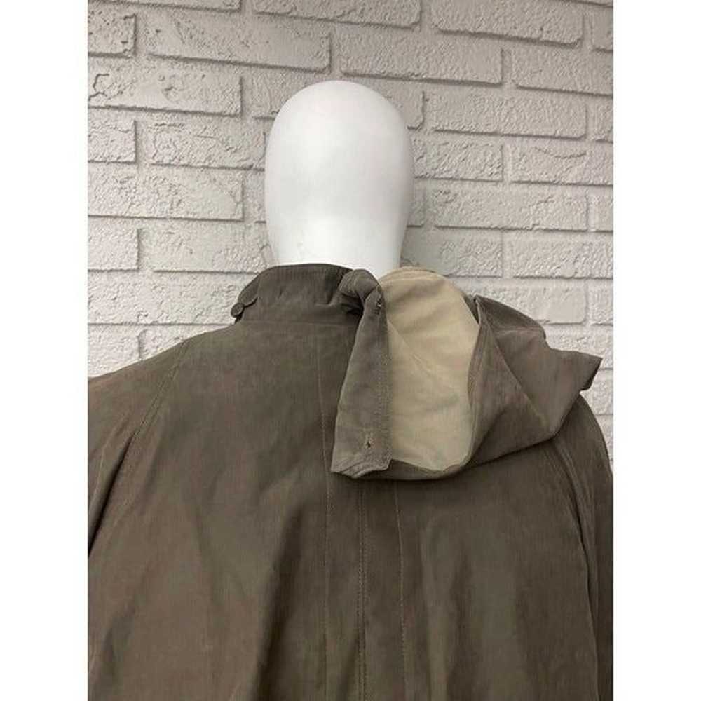 Bill Blass Long Trench Coat with Removable Hood /… - image 5