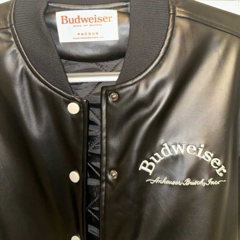 NEW Vintage PacSun Varsity Budweiser Leather Jack… - image 5