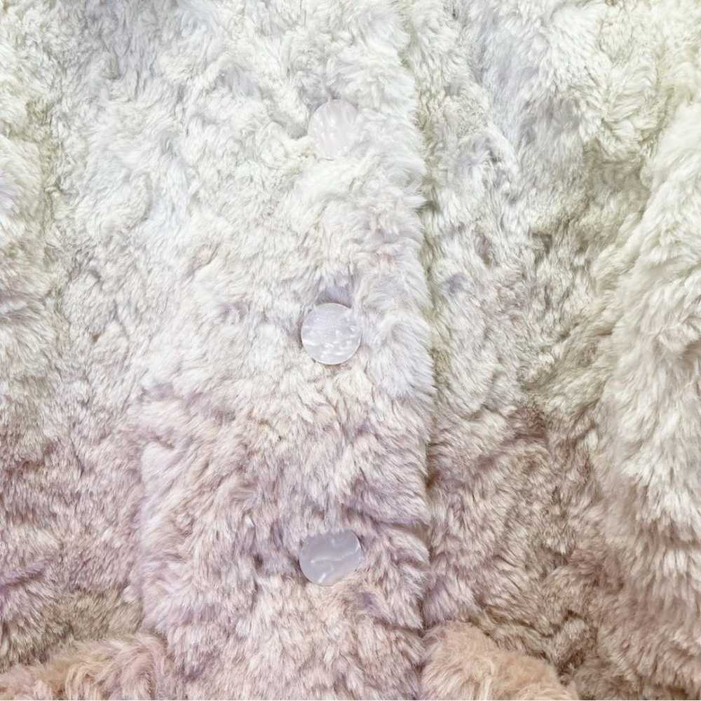 Anthropologie Blush Ombré Faux Fur Coat Boho Tedd… - image 11
