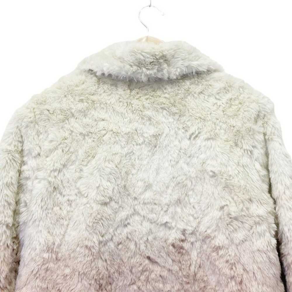 Anthropologie Blush Ombré Faux Fur Coat Boho Tedd… - image 7