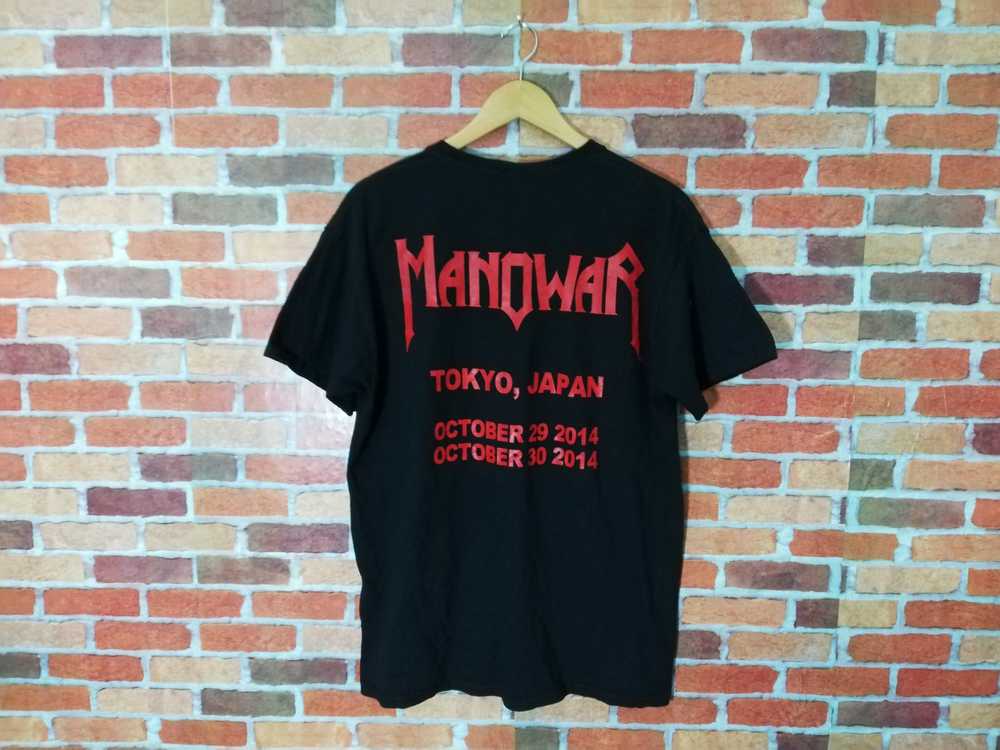 Band Tees - Manowar Promo tour 2014 overprint two… - image 2