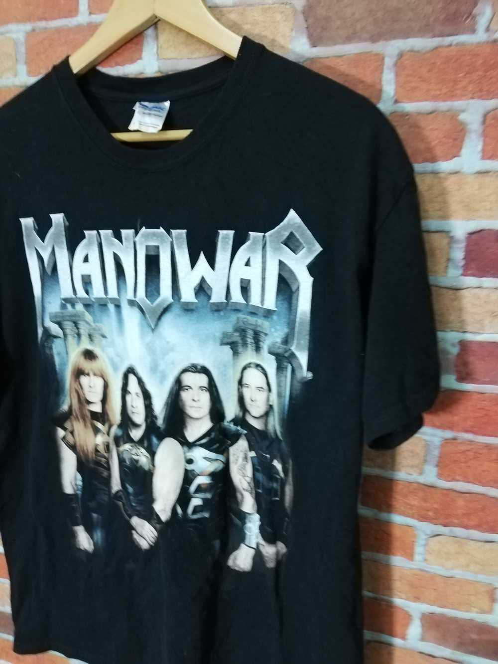 Band Tees - Manowar Promo tour 2014 overprint two… - image 3