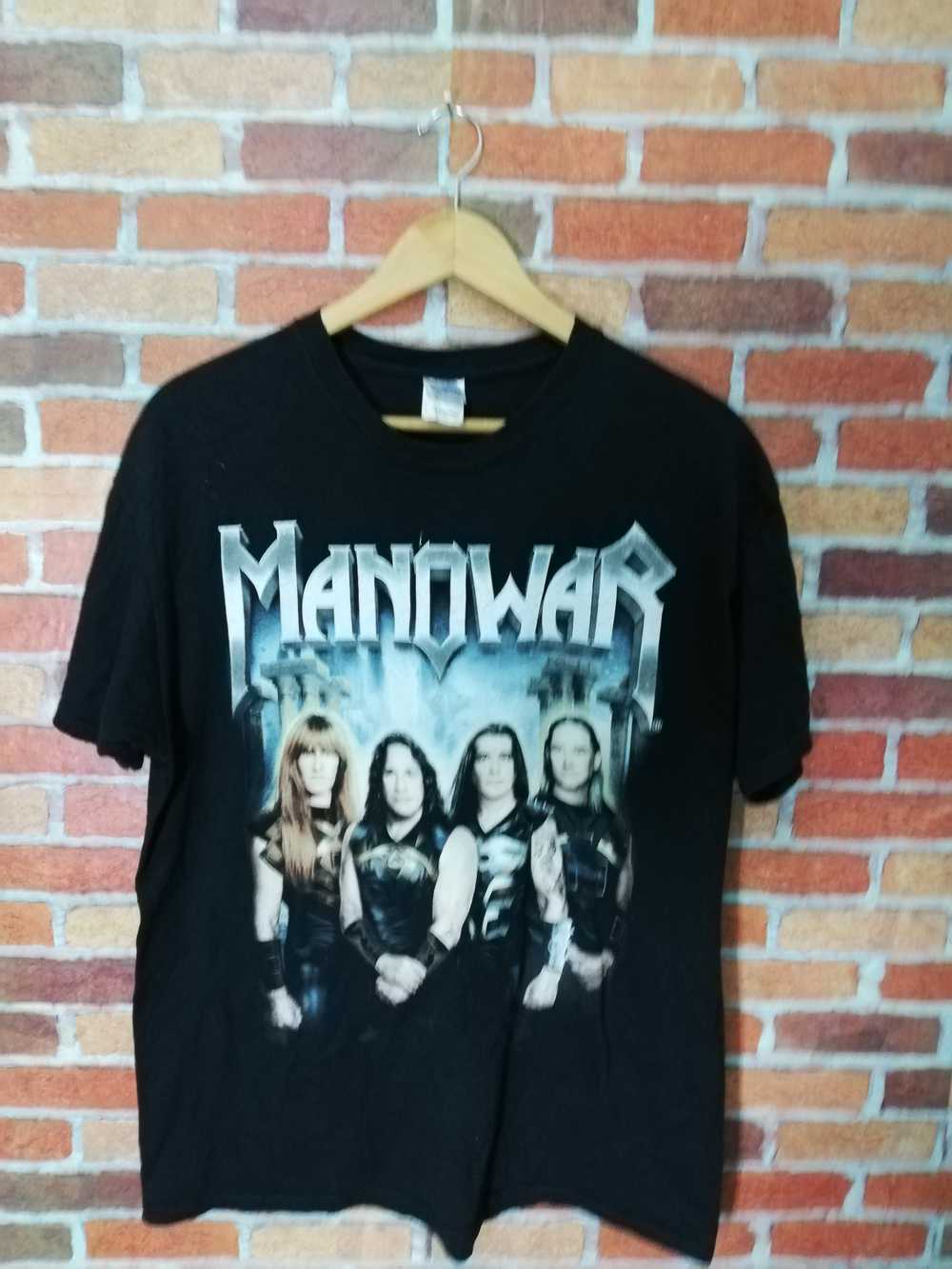 Band Tees - Manowar Promo tour 2014 overprint two… - image 4