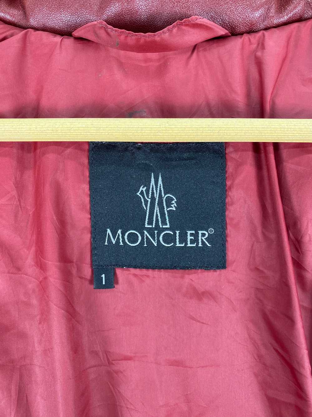 RARE Vintage 90s Moncler Puffer Leather Jacket - image 6