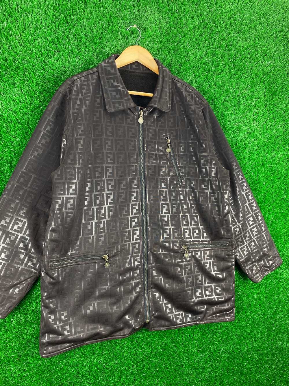 Vintage - FENDI Zucca Monogram Reversible Jacket … - image 7