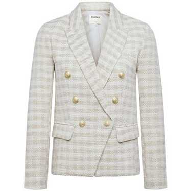 L’Agence Kenzie Checked Double Breasted Blazer Si… - image 1