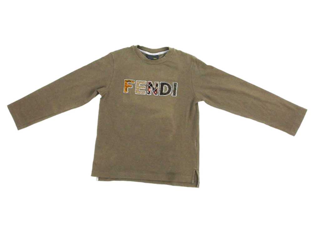 Fendi Cut And Sew Long T-Shirt 8A Kids Size Logo … - image 3