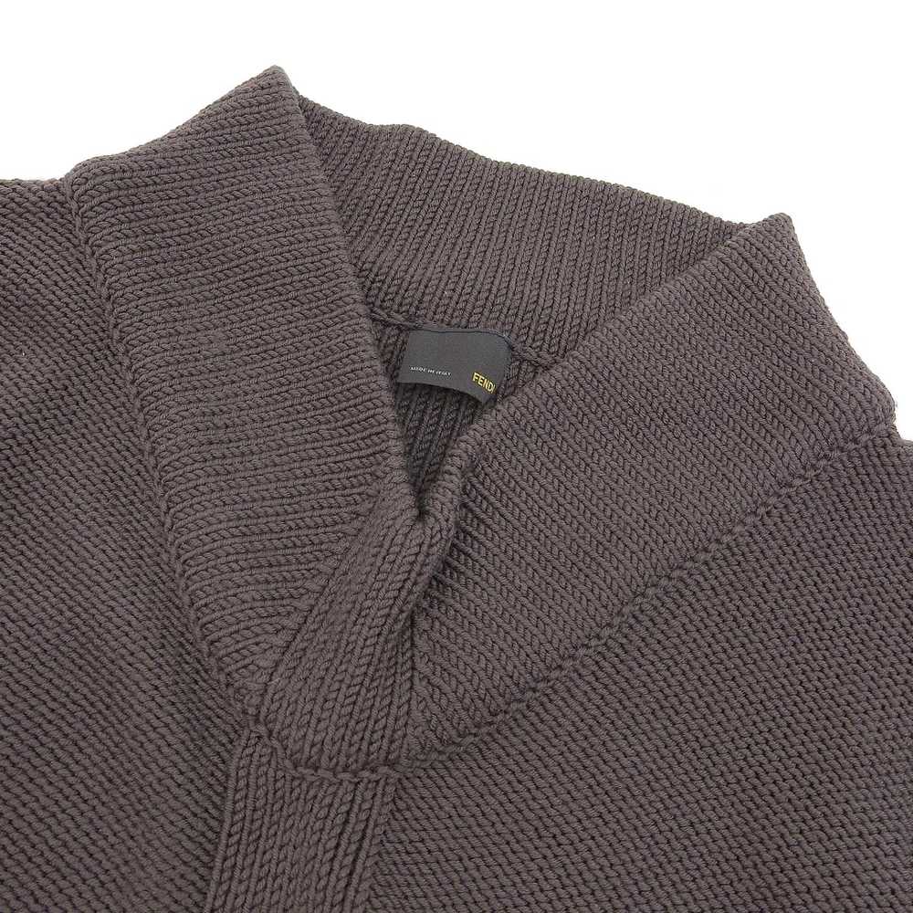 Fendi 8110  V-Neck Sweater Wool Brown 40 Women's … - image 3