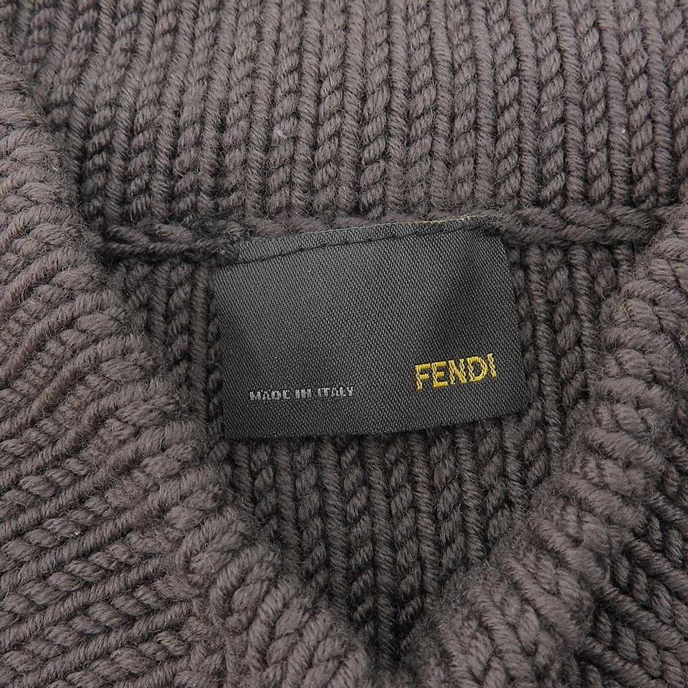Fendi 8110  V-Neck Sweater Wool Brown 40 Women's … - image 6