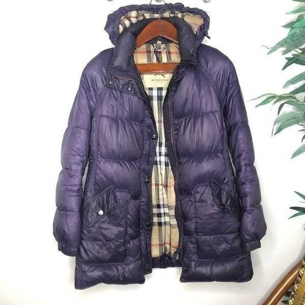 Burberry Puffer Coat Jacket Nova Check Print Hood… - image 11