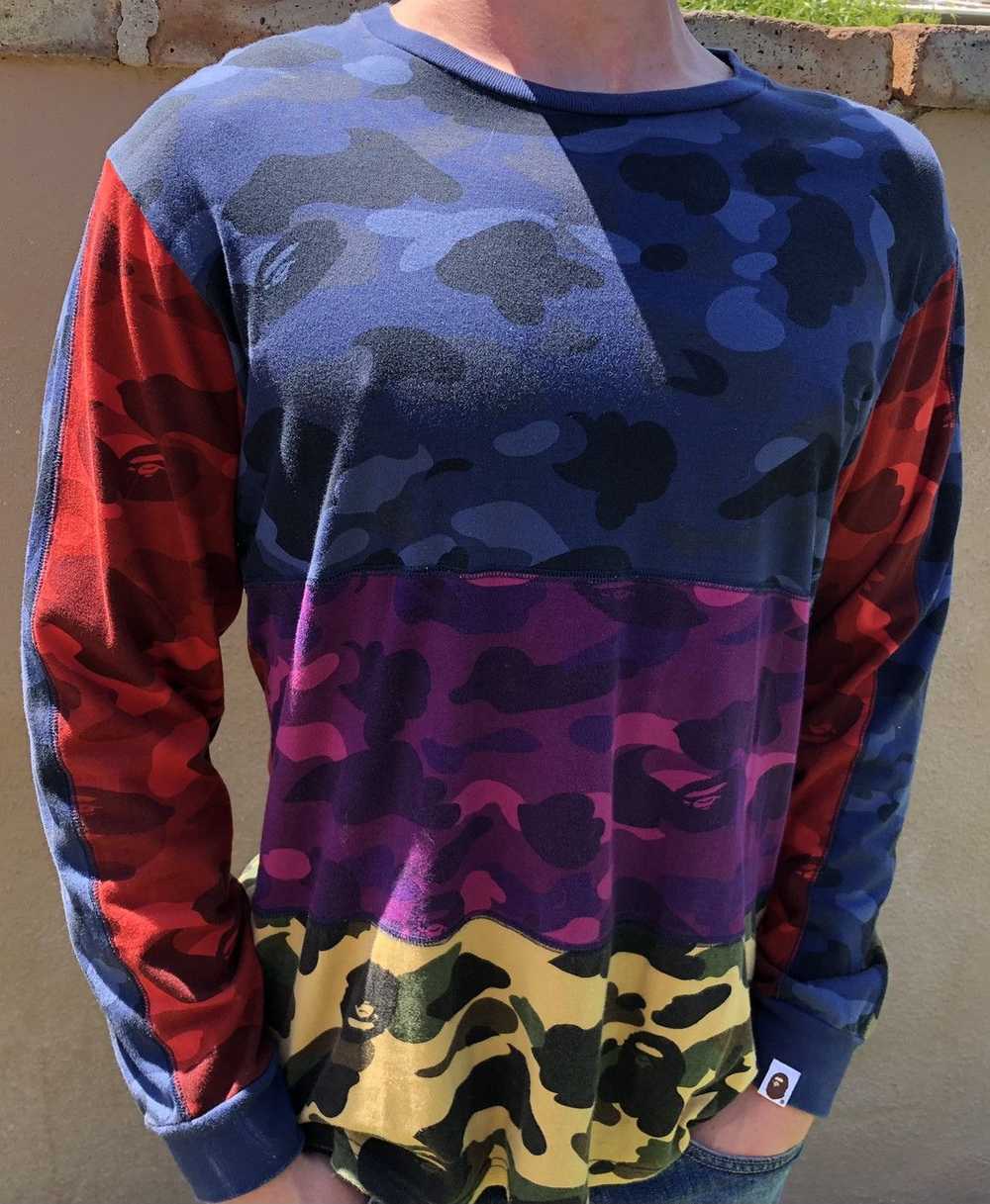 Bape Mixed Camo Crazy Long Sleeve T-shirt XL Mult… - image 5