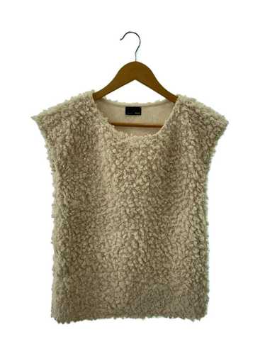 Fendi   Knit Vest Thick  38 Silk Crm Plain Fs6206 
