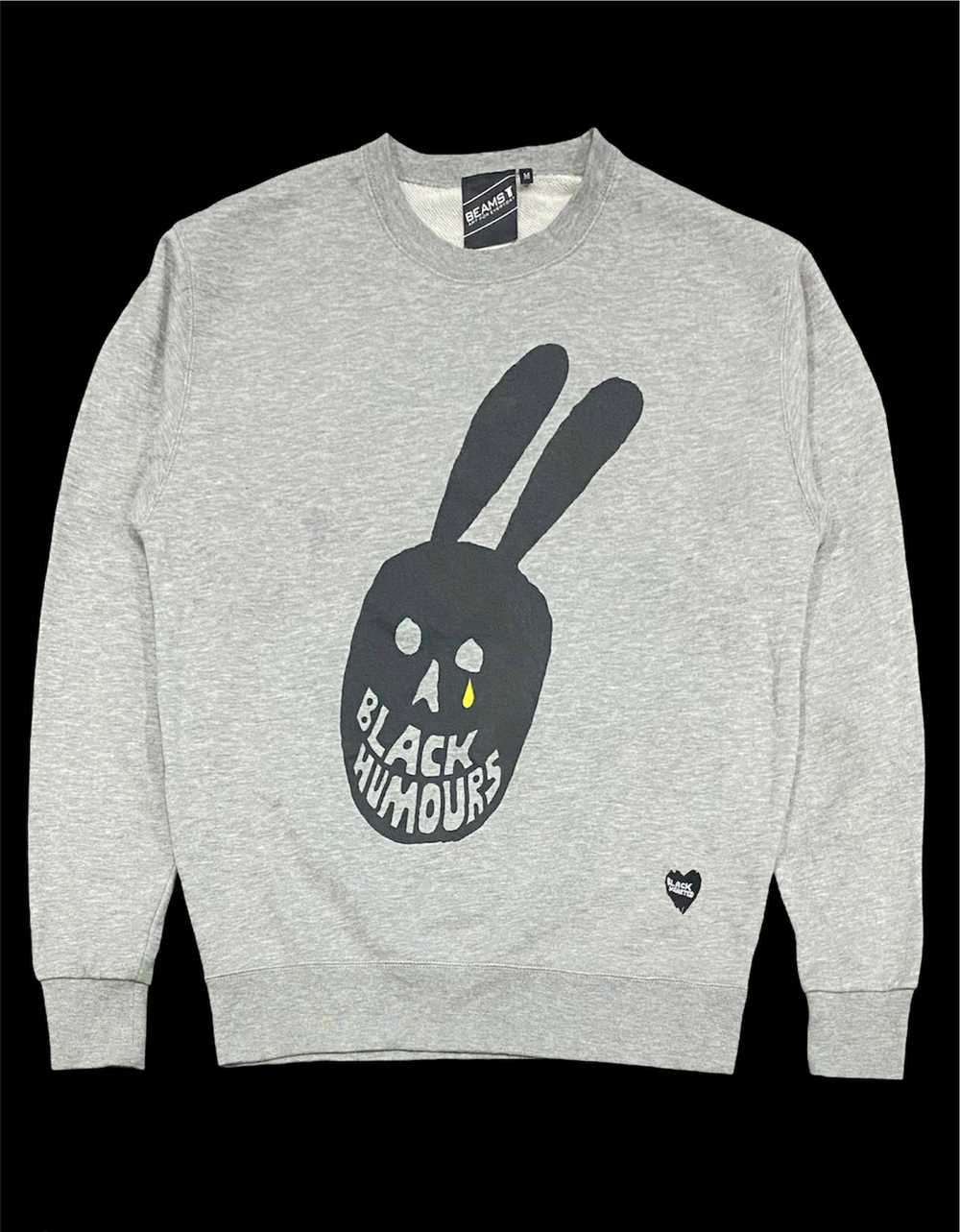 BEAMS PLUS SWEATSHIRT BLACK HEARTED BIG LOGO by B… - image 1