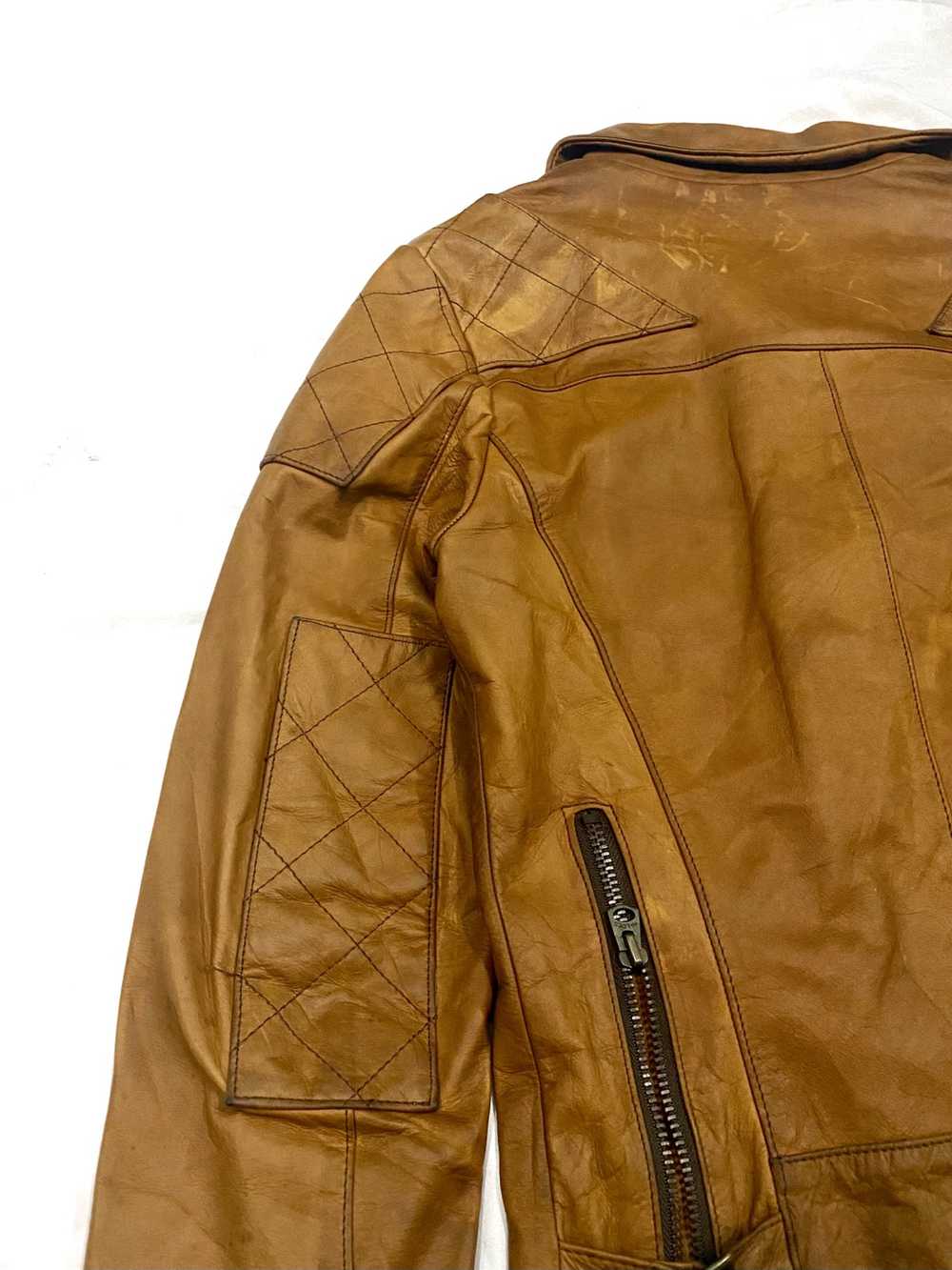 Archival Clothing - Genuine Cow Leather Jacket Fo… - image 11