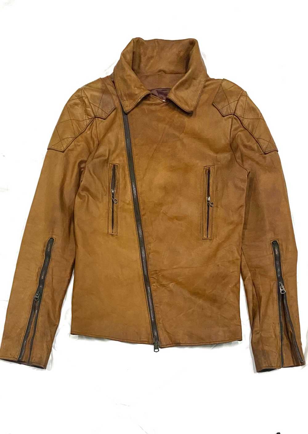 Archival Clothing - Genuine Cow Leather Jacket Fo… - image 3