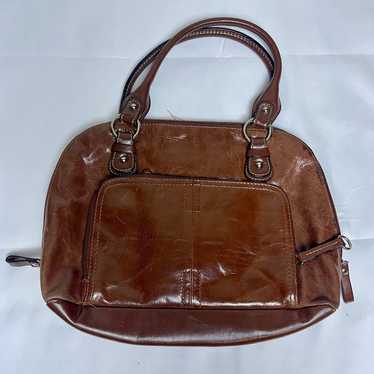 Gianni Bernini Caramel Brown Leather Handbag