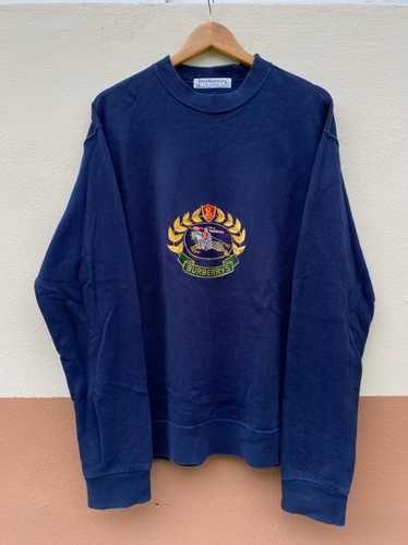 Vintage - Vintage Burberry Embroided Logo Sweatshi