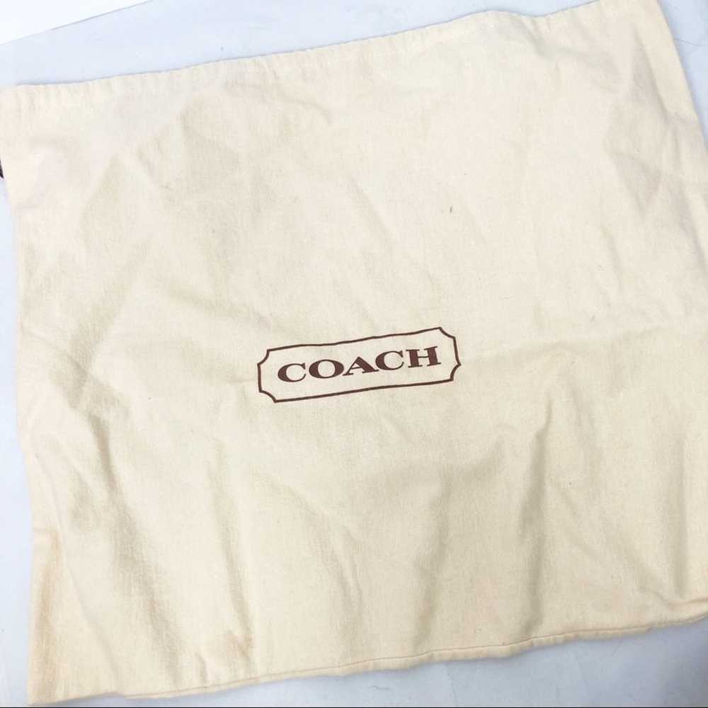 Vintage Coach Brown Leather Shoulder Tote Bag - image 9
