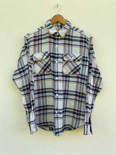 Vintage - Sugar Cane Flannel Button Up Checked Ra… - image 1