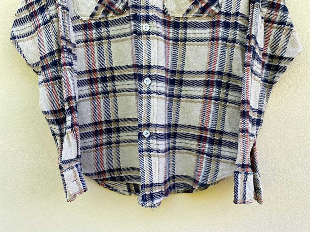 Vintage - Sugar Cane Flannel Button Up Checked Ra… - image 4