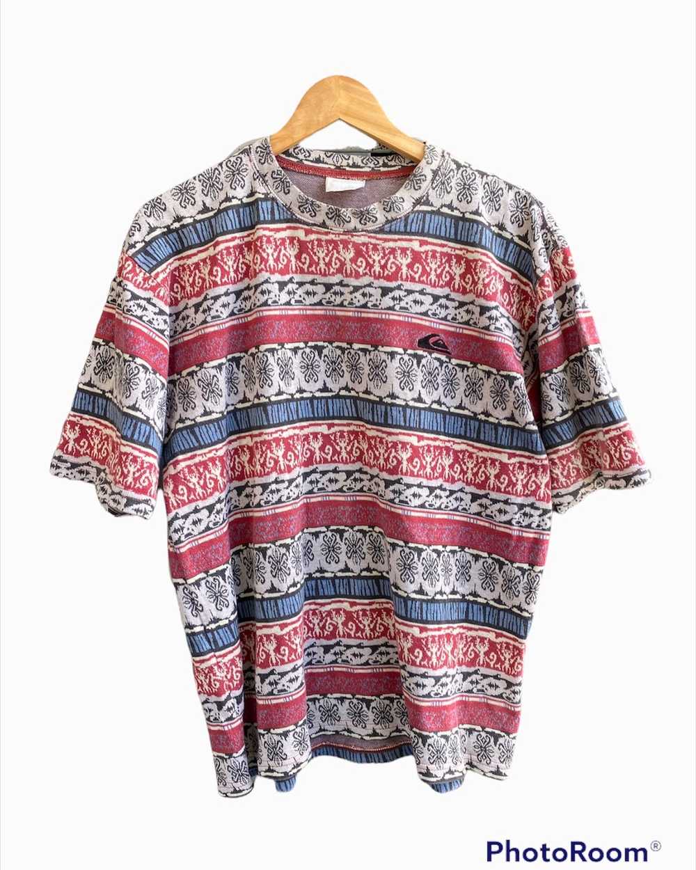 Vintage - Vintage 90s Quicksilver stripe fullprint - image 1