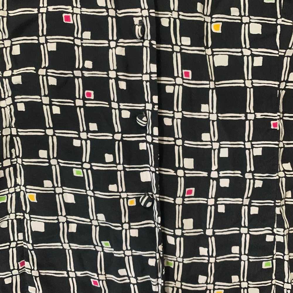 Vintage Allison Taylor Black & White Grid Pattern… - image 4