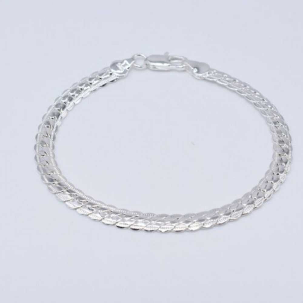 Women's Sterling Silver 6mm Serpentine Bracelet - image 2