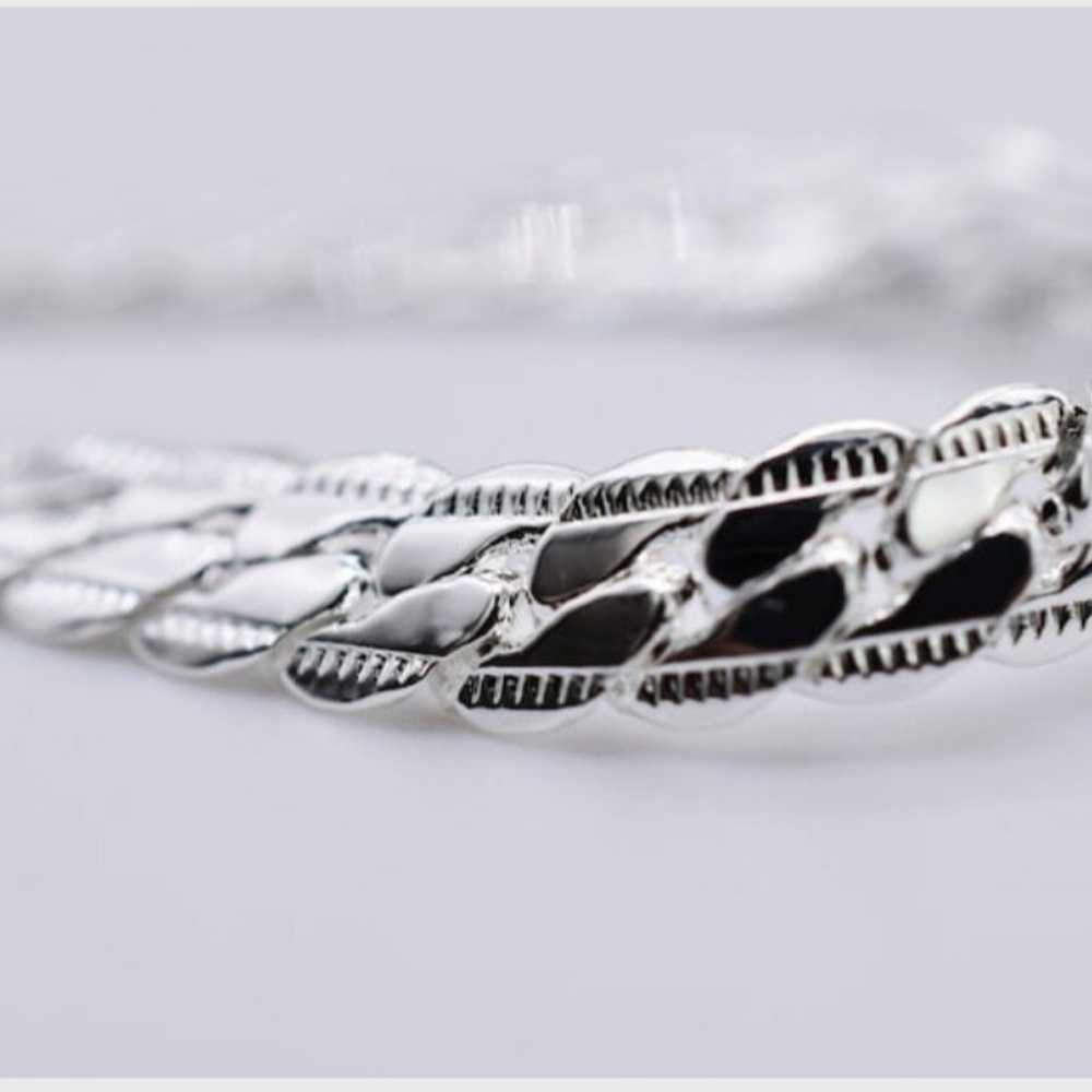 Women's Sterling Silver 6mm Serpentine Bracelet - image 6