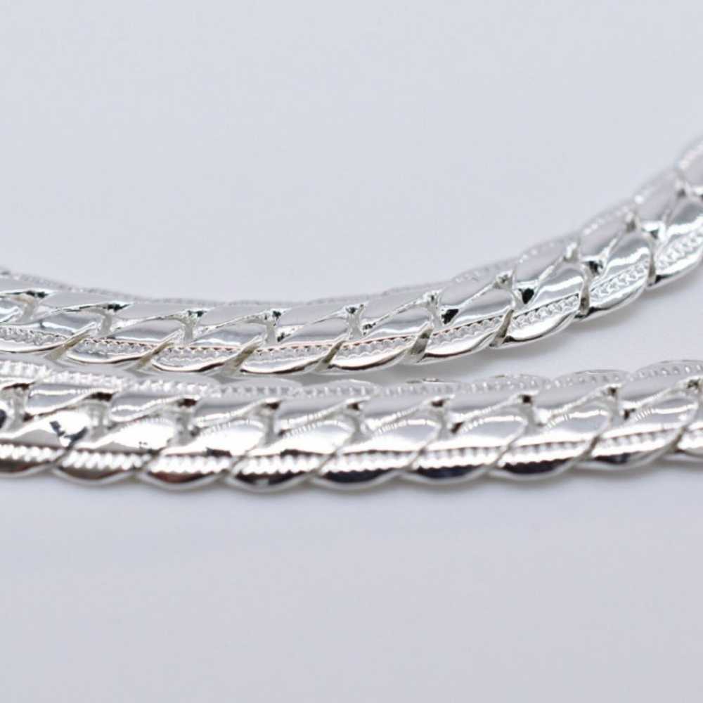 Women's Sterling Silver 6mm Serpentine Bracelet - image 7