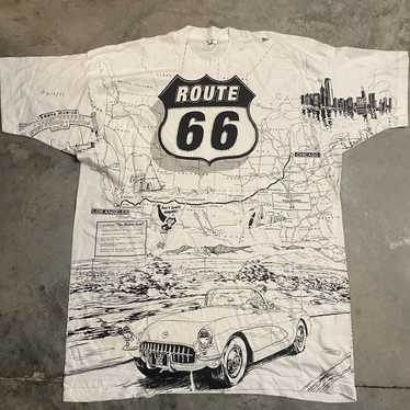 Fruit Of The Loom Vintage All Over Print Route 66 