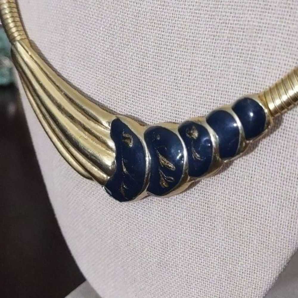 586 Women's Vintage Gold Omega Chain Collar Neckl… - image 3