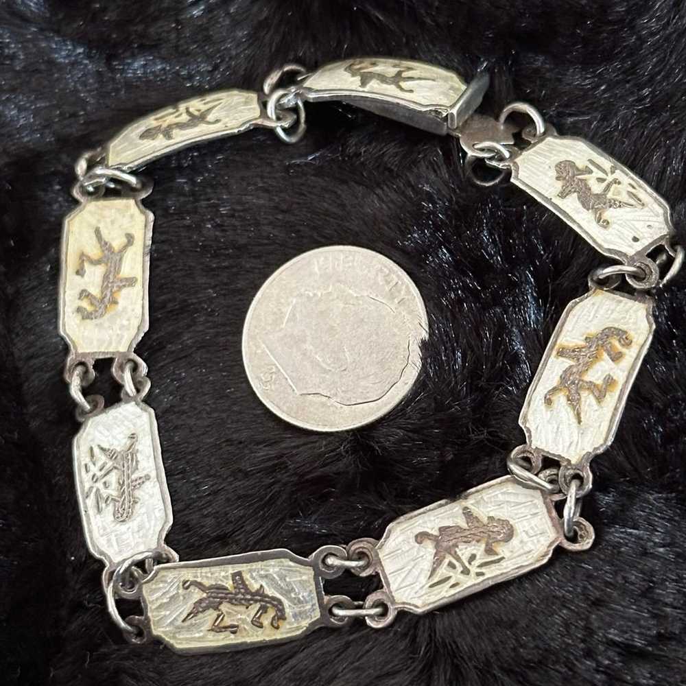 Vintage Siam sterling silver bracelet - Gem