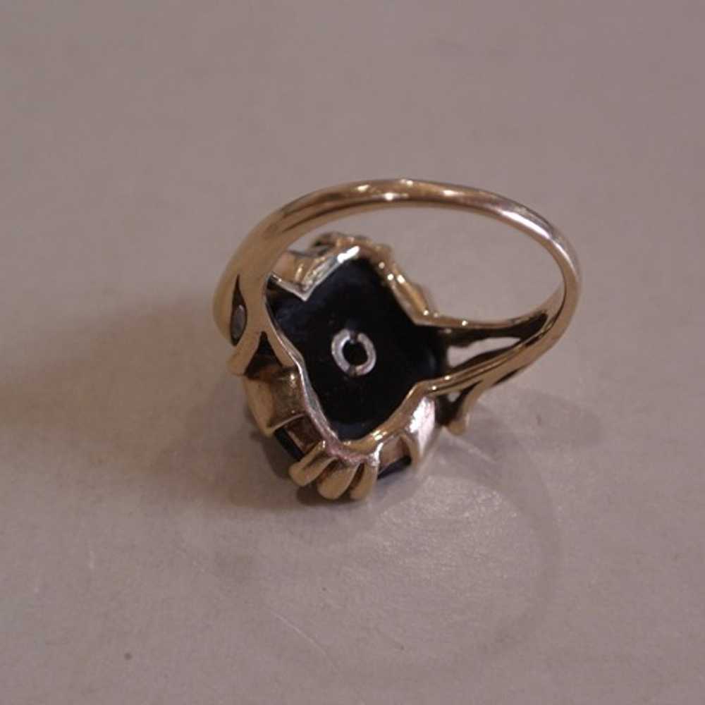 Beautiful Vintage diamond, Onyx Ring in 10k Gold.… - image 10