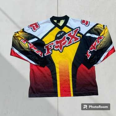 Fox Racing Vintage Fox Racing Red Yellow Motorcro… - image 1